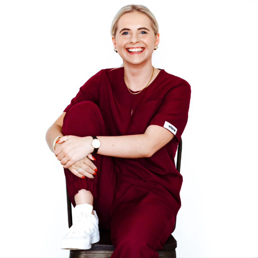 Scrub Top | Maroon