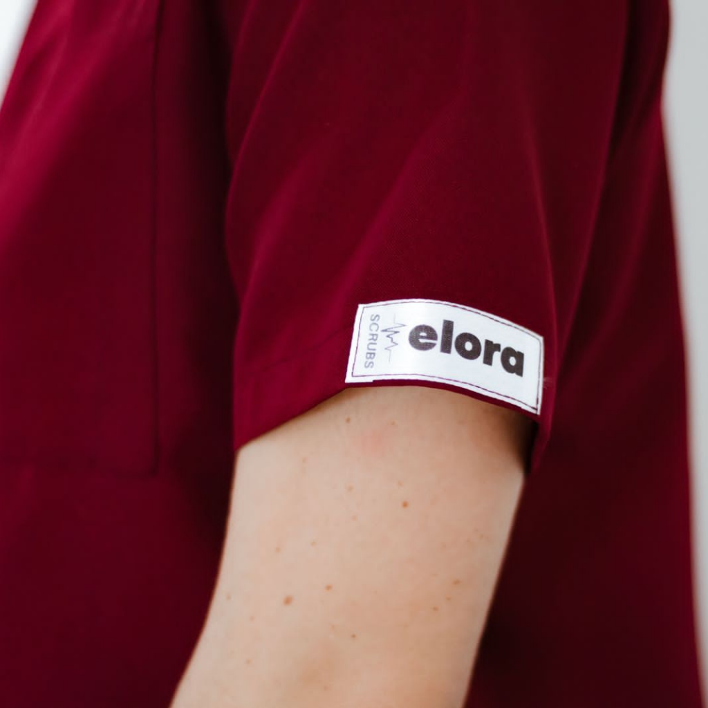 Scrub Top | Maroon